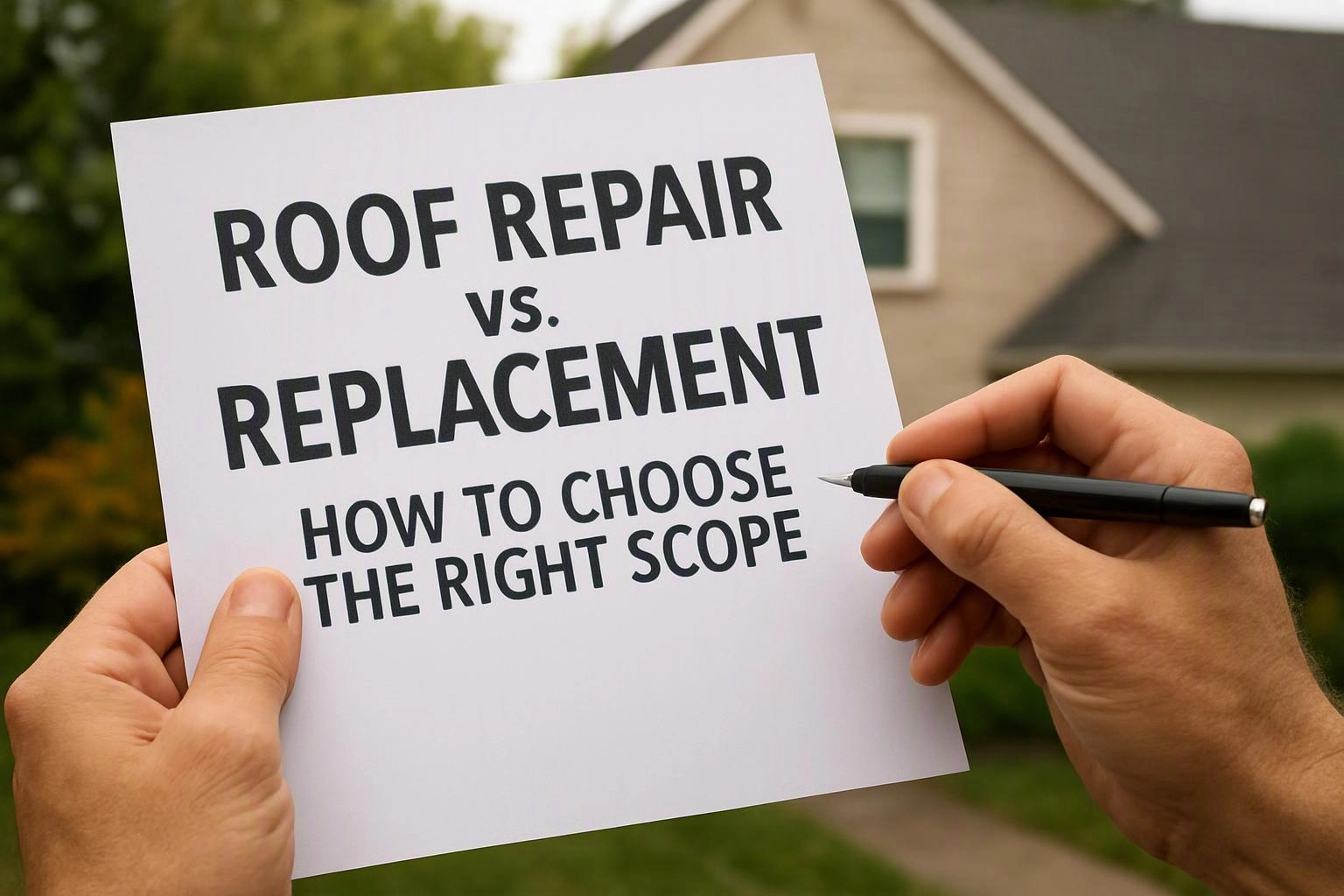 Roof Repair vs. Replacement: How to Choose the Right Scope