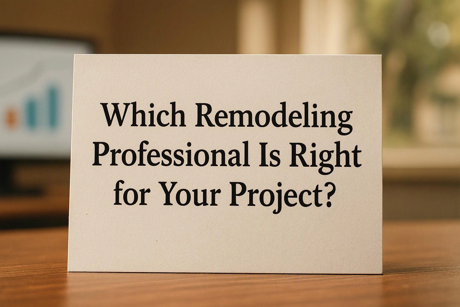 Which Remodeling Professional Is Right for Your Project?